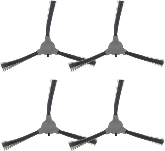 Accessori di sostituzione per robot aspirapolvere - 4 pezzi - Compatibile con Conga 2290 Ultra - Disegno anti-wikkeling - Materiale nylon resistente - Lunghezza delle setole 53 mm