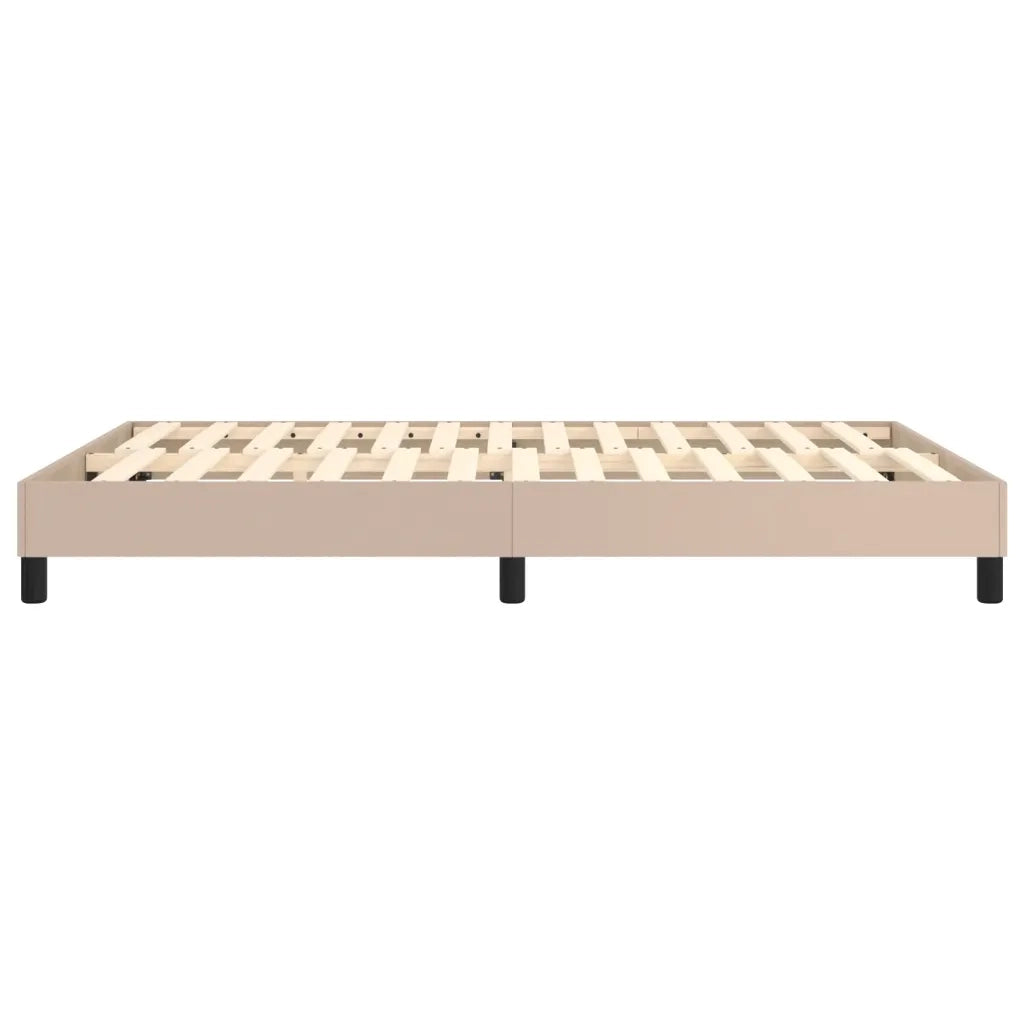 Struttura Letto a Rete a Molle Cappuccino 140x190 cm in Similpelle 3120699