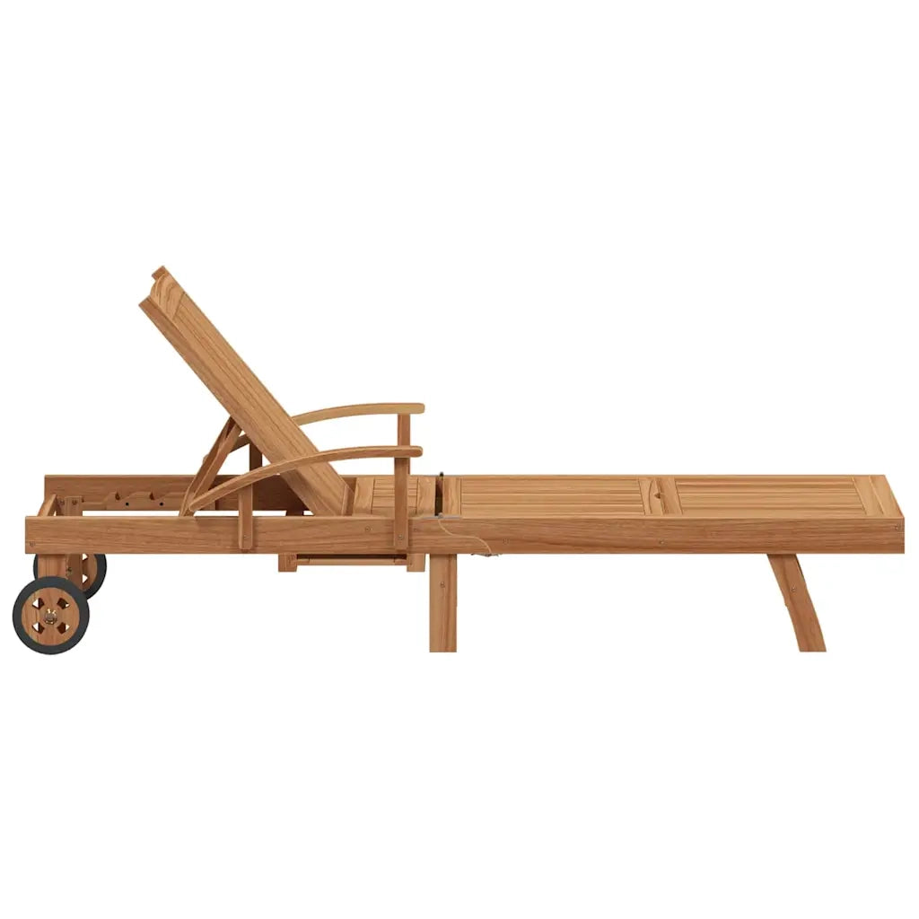 Lettino prendisole con cuscino Marrone 195 x 59 x 78,5 cm