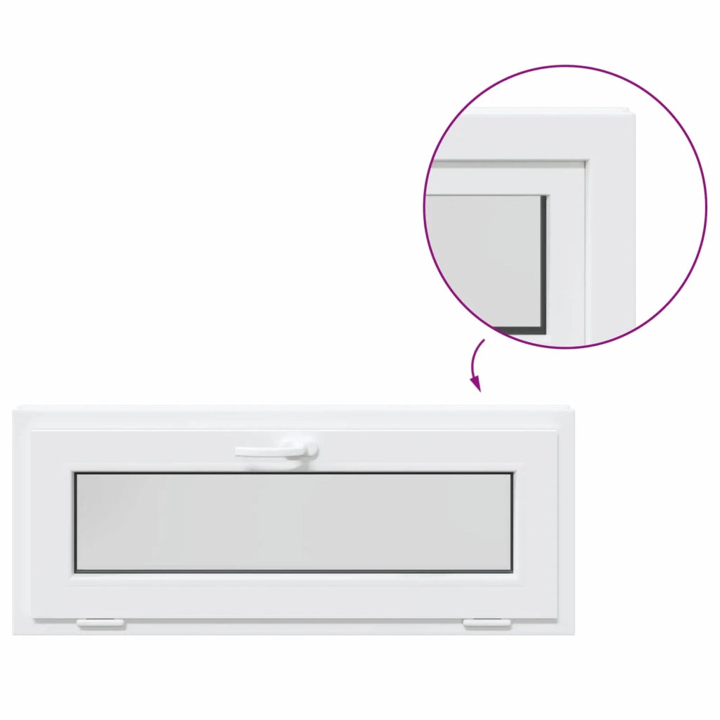 Finestra per Soffitta RISOR 110 x 40 cm PVC e Vetro Bianco CFW5655392