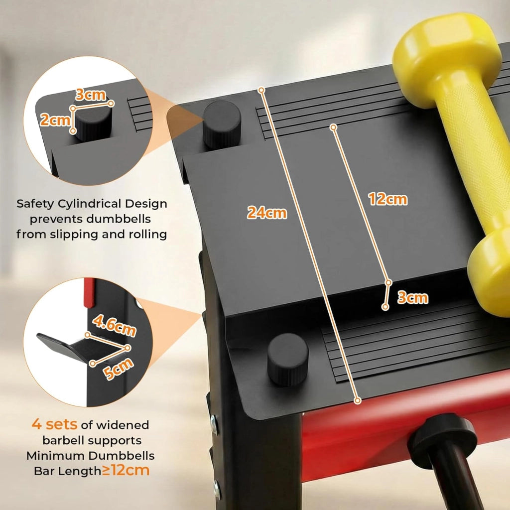Supporto per manubri pesi per sollevamento pesi per sollevamento pesi fitness Porta Dischi Pesi Manubri per Palestra Casa max. 300 kg