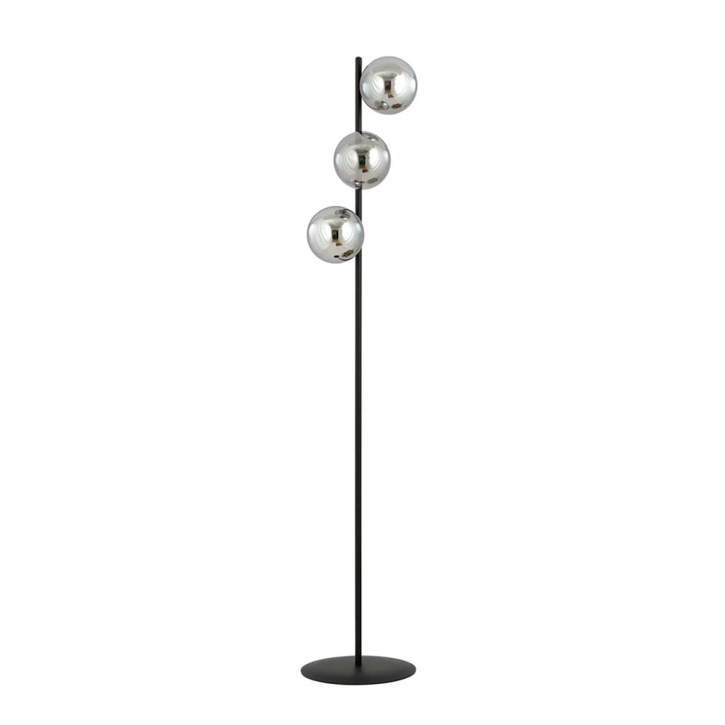 Piantana Minimal Durga Acciaio Nero Grigio 3 Luci E14 Ip20