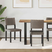 Sedia da pranzo 2 pcs Nero Lavato 46 x 55 x 84 cm Rattan Kubu