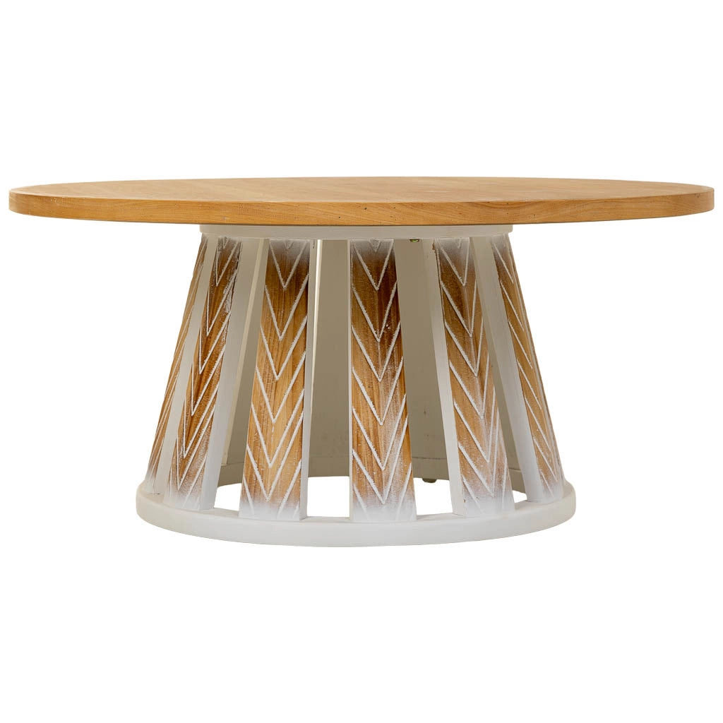 Tavolino da caffè in legno marrone 80x80x36,5h cm
