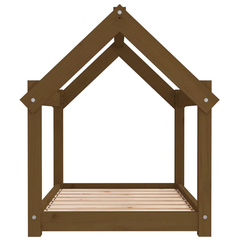 Cuccia per Cani Ambra 81x60x70 cm in Legno Massello di Pino 822210