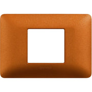 Placca Bticino Matix 2 moduli centrati rosso terra AM4819TRT
