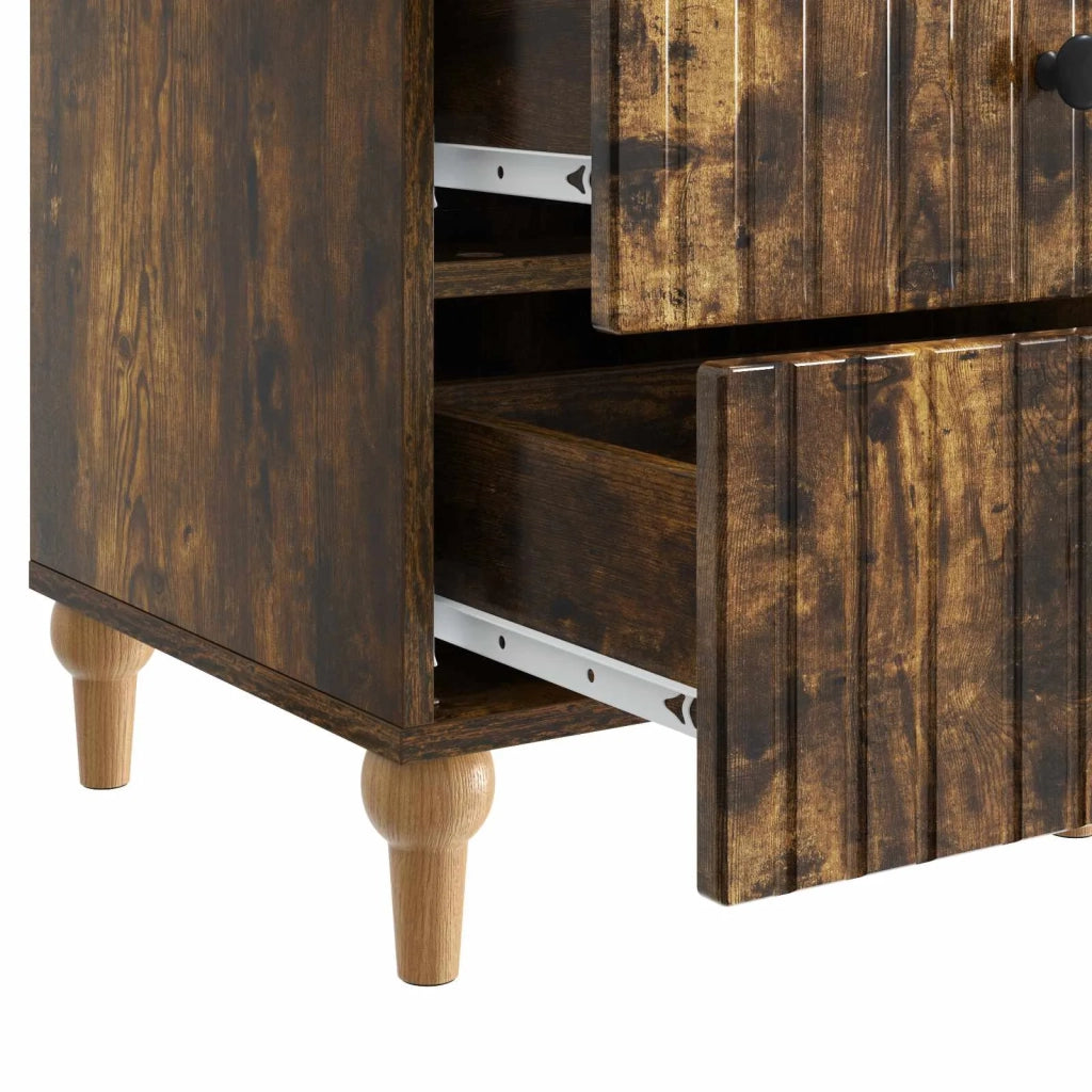 Armadio da Notte con cassetto Rovere Fumo 43x 41 x 66,5 cm 894100