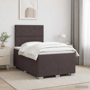 Letto box spring con materasso Marrone Scuro 120 x 200 cm 3454855