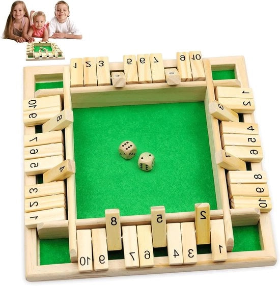 Scatola a cassetti in legno premium - gioco da tavolo in legno per 1-4 giocatori - tavolo da gioco in legno verde
