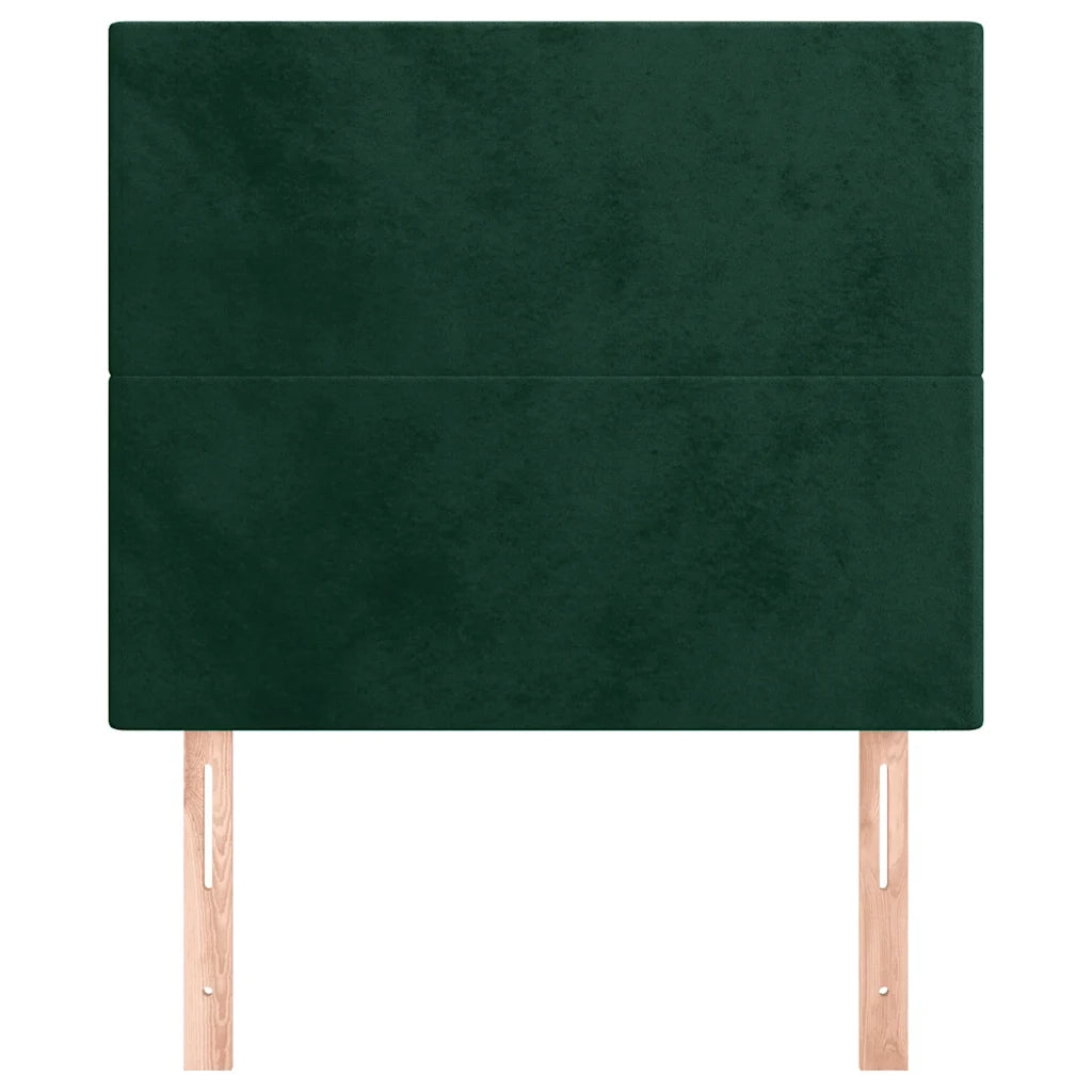 Testiera | Testata Verde Scuro 100x5x118/128 cm Velluto