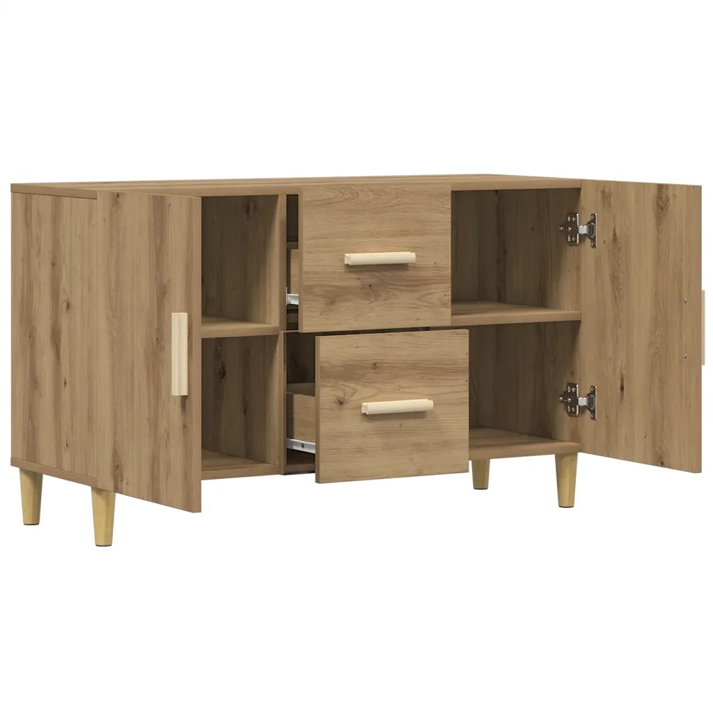 Credenza Rovere Artigianale 100x36x60 cm in Legno Multistrato