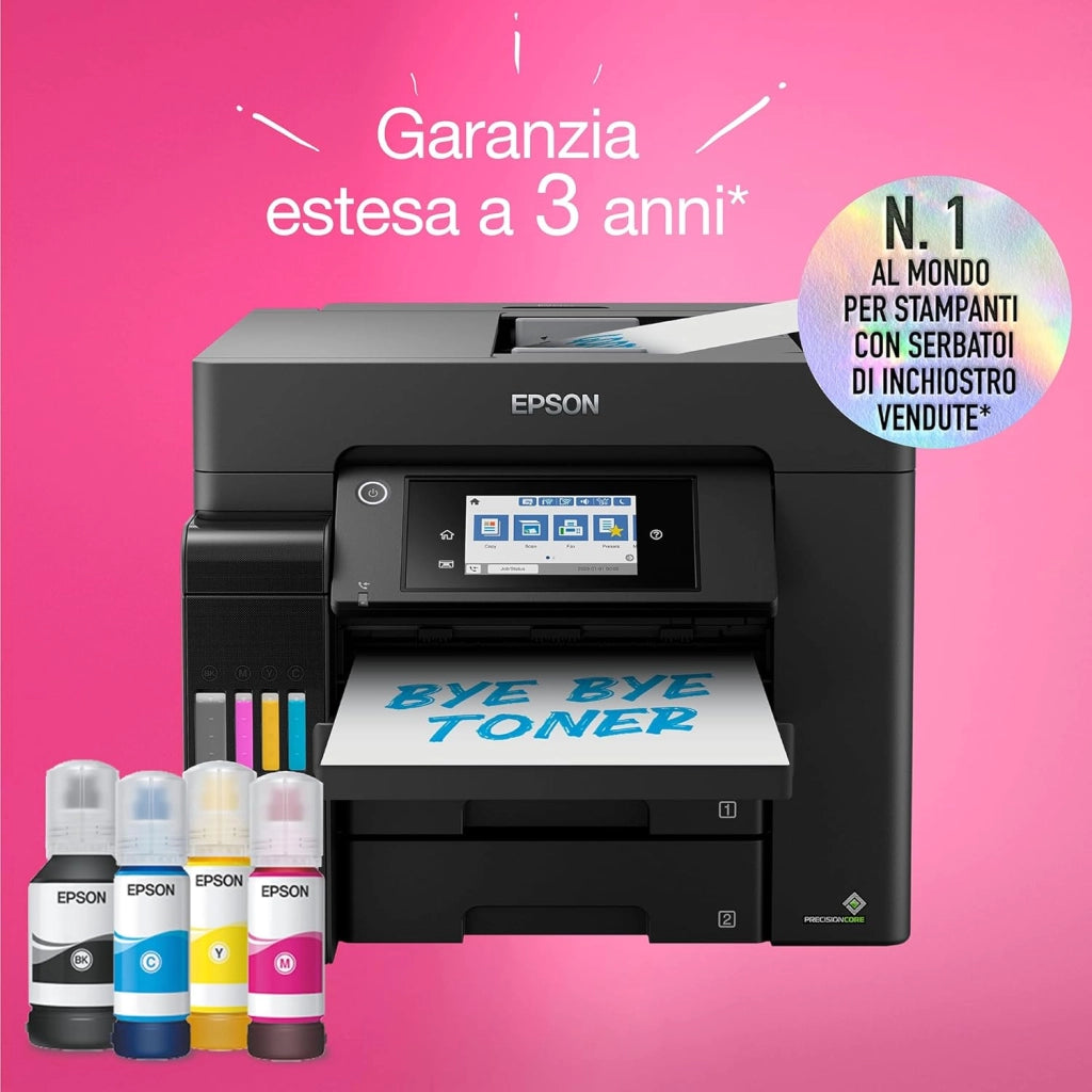 EcoTank ET-5855 Stampante multifunzione A4 Wi-Fi con serbatoi di inchiostro e fax