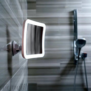 Specchio di trucco illuminato con ingrandimento 10X - specchio LED con illuminazione naturale - compatto, senza fili, con gancio, 163mm di larghezza, rotazione 360°
