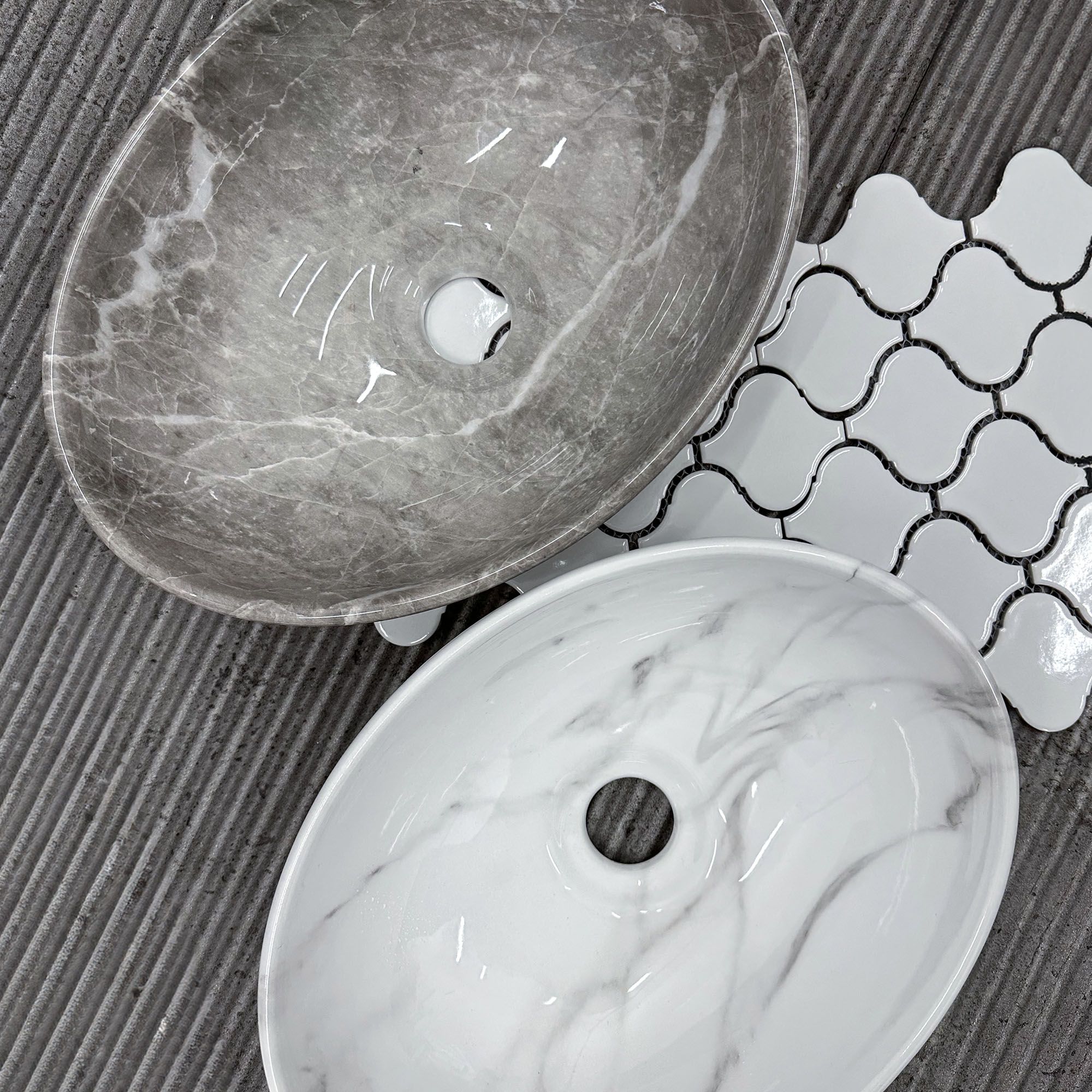 Lavabo Da Appoggio Rea Sofia Mini Grigio