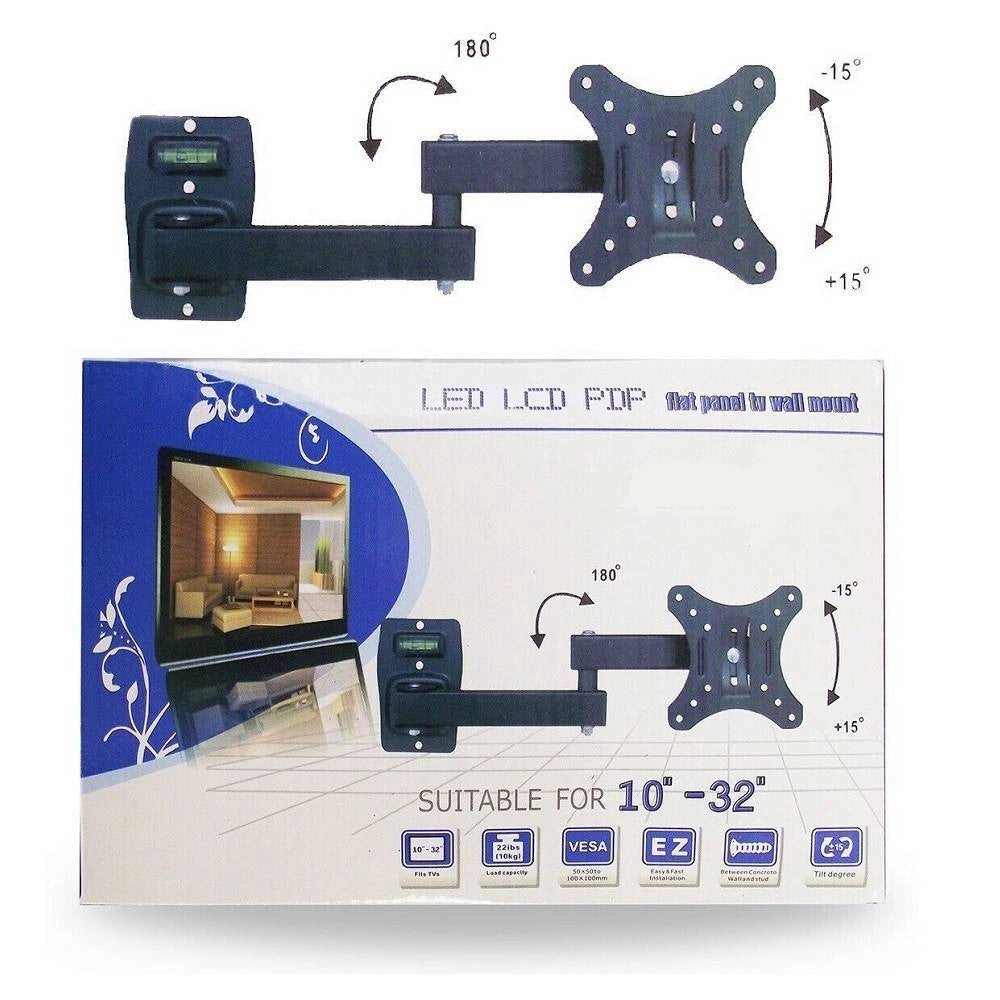 Trade Shop - Staffa Porta Tv Televisore Monitor Da 10" A 32' Pollici Braccio 180° Hy-210 -