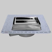 CHIUSINO 13 X 13 CON PORTAPIASTRELLA E GUAINA  cm 13x13  guaina 1x1     STAMPLAST