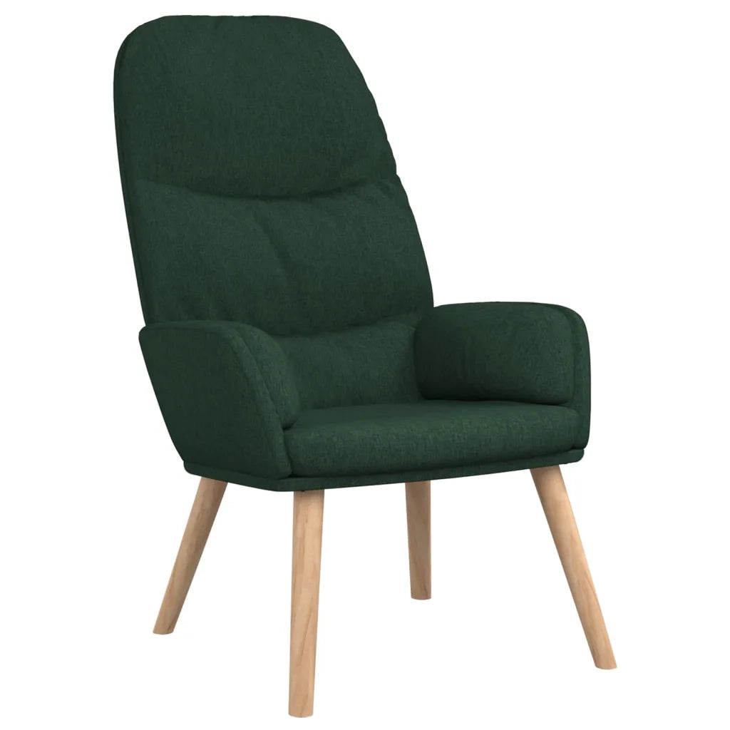 Sedia Relax Verde Scuro in Tessuto 340995