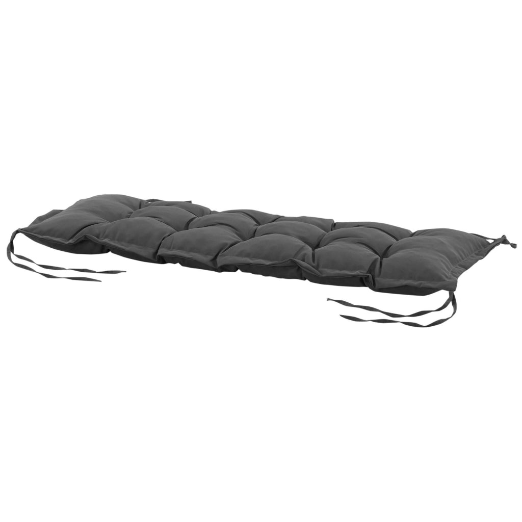 Cuscino sedile 100x40 cm Coscino per sedia con cinghie per cravatta; spesso 10 cm Copricuscino grigio scuro