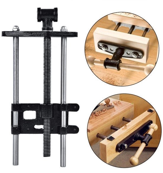 Asse da banco da 10,5" - Martello da legno pesante - Acciaio resistente all'usura - Lavorazione del legno - Lassen - Fori di fissaggio - Viti a molla