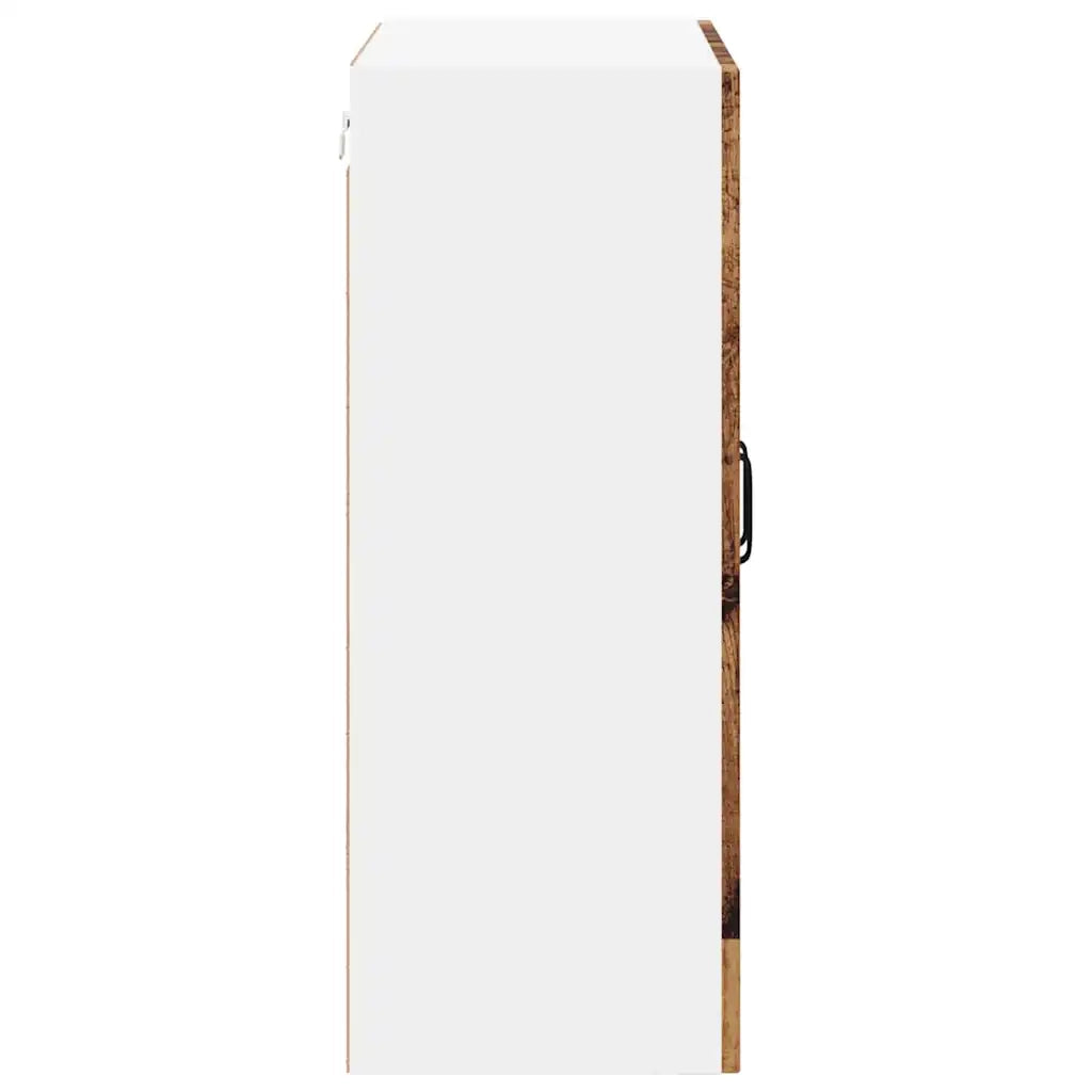 Mobile in vetro da parete LUCCA Legno antico 60 x 31 x 80 cm