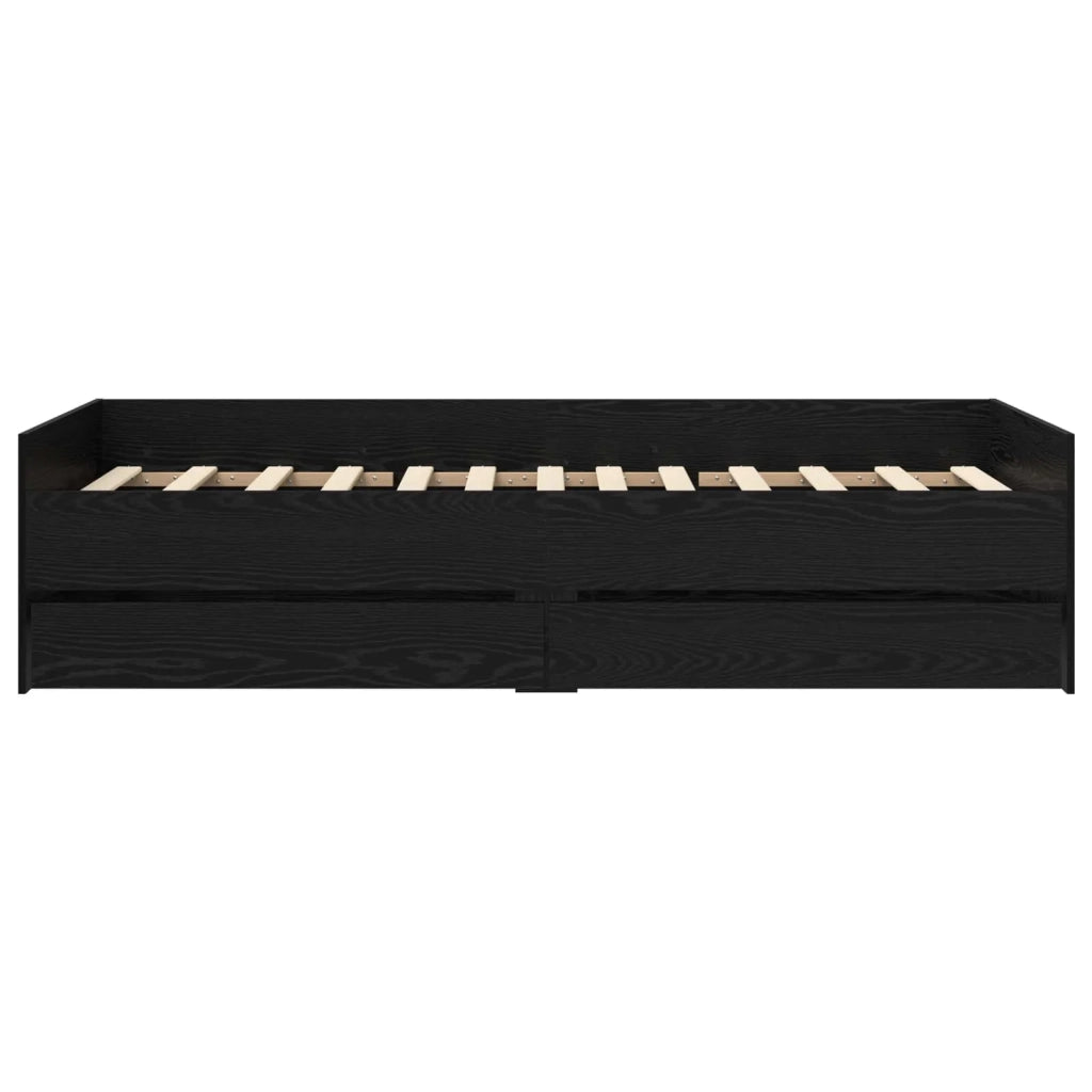 Telaio del letto con storage Rovere Nero 80 x 200 cm 3429619