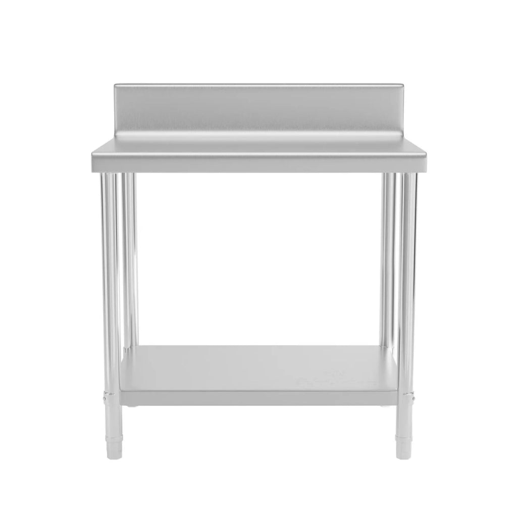 Tavolo da lavoro professionale in acciaio inox da cucina 80 x 60 cm portata 190 kg 14_0003664