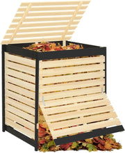 Bidone per compost in legno da 500 litri