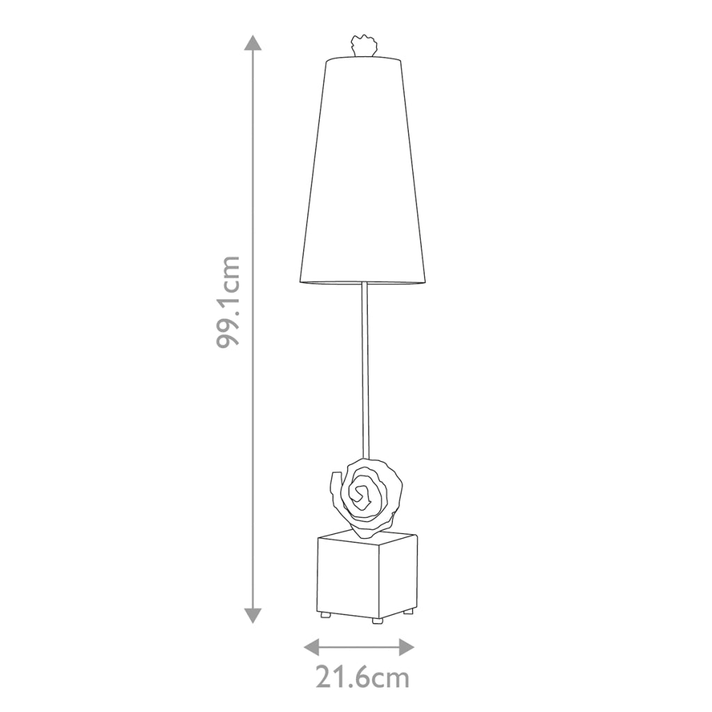 Lampada da tavolo Art Déco resina bianca Swirl E27 Flambeau