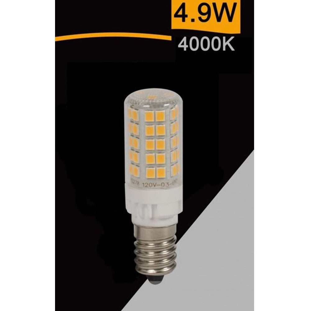 Trade Shop - Lampadina Led E14 4.9w 600lm Tubolare Luce 3000k 6500k 4000k Sparac-e14-4.9w-ce2 - -bianco Naturale      -