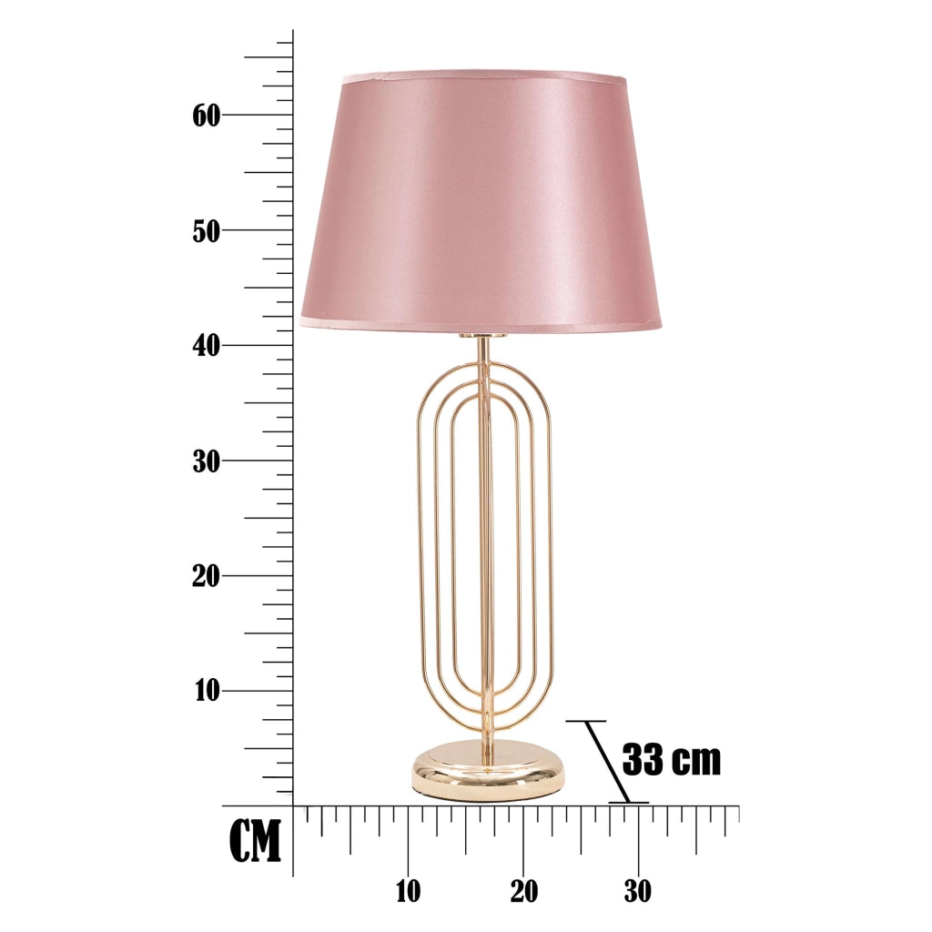 Khajur, Lampada da Tavolo Necessaria 1 Lampadina, Rosa