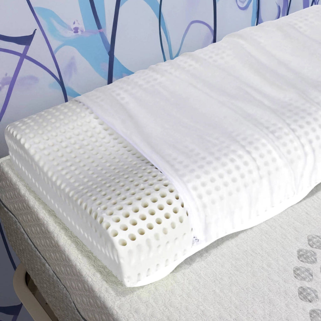 Talamo Italia Set di 2 Cuscini per Origano, 100% Made in Italy, Guanciale sfoderabile Ortocervicale in Memory Foam forato, Anallergico e Traspirante,70x41xh11,5 cm