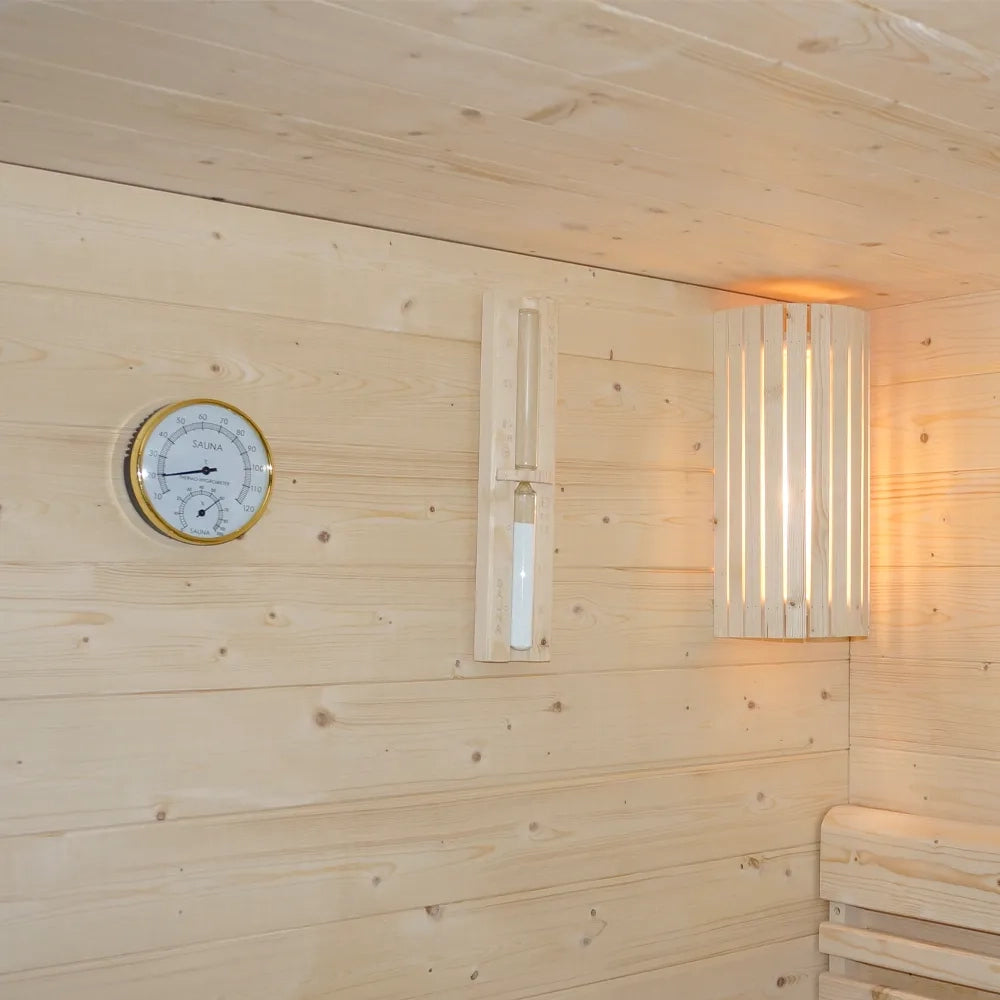 Sauna finlandese da interno 2 persone 130x120cm h200 in legno di abete | Nirva
