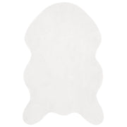 Tappeto del soggiorno | Tappeto antiscivolo in sintetica di coniglio OLITE Bianco