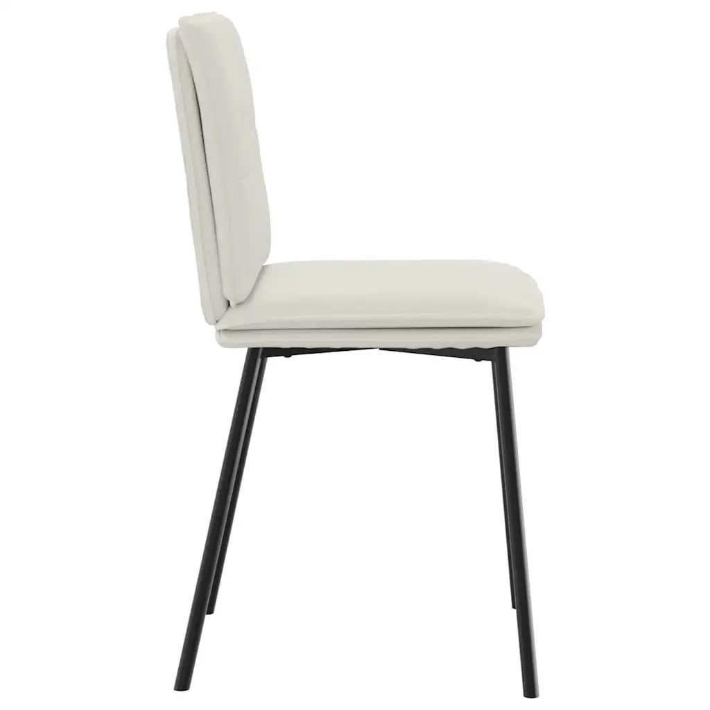 Sedie da Pranzo 6 pz Crema in Velluto 3315623