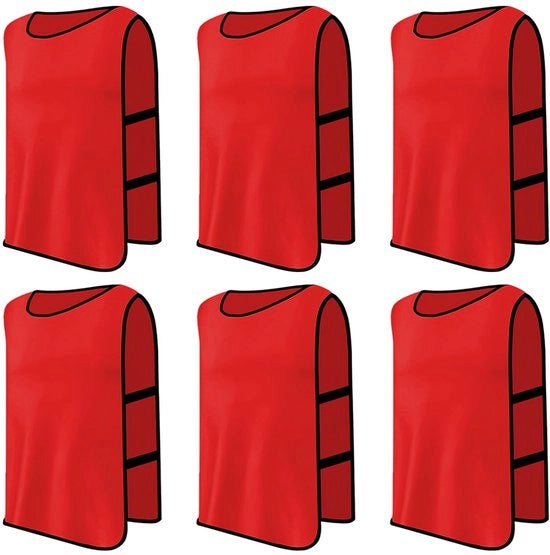 Set di maglie da allenamento 6 pezzi - Maglie da gara a rete - Maglie da calcio/pallacanestro - Uomini/donne - Maglie respiranti/assorbenti di sudore