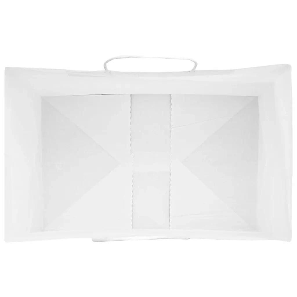 vidaXL Sacchetti di Carta 250 pz con Manici Bianchi 26x17x25 cm