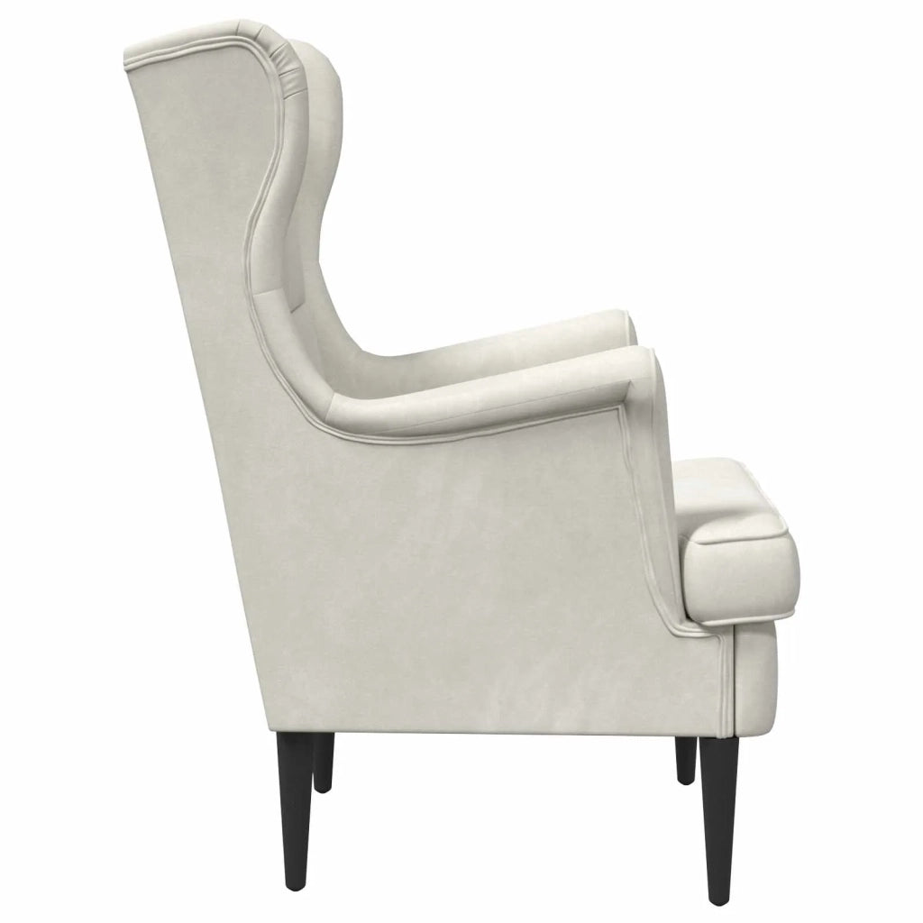 Poltrona | Sedia Relax Crema Velluto