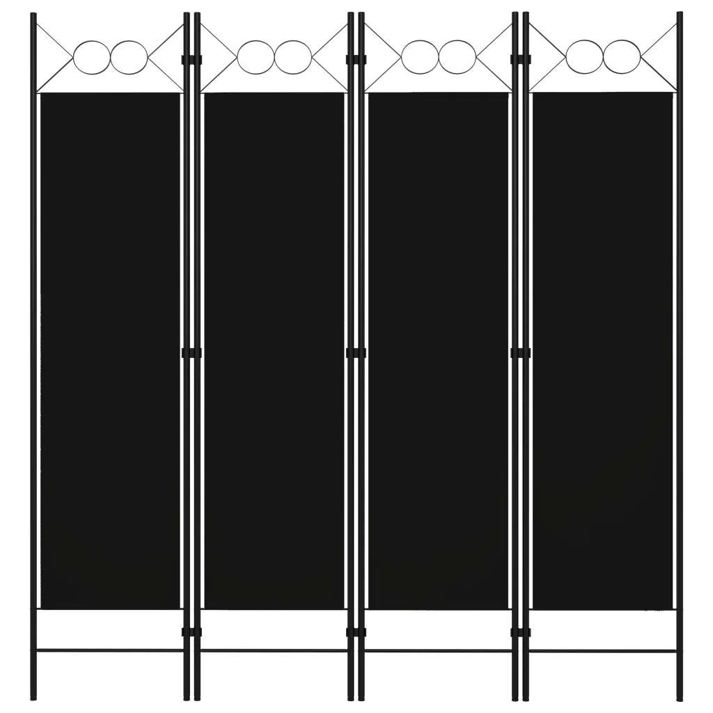 Paravento a 4 Pannelli Nero 160x180 cmcod mxl 96980