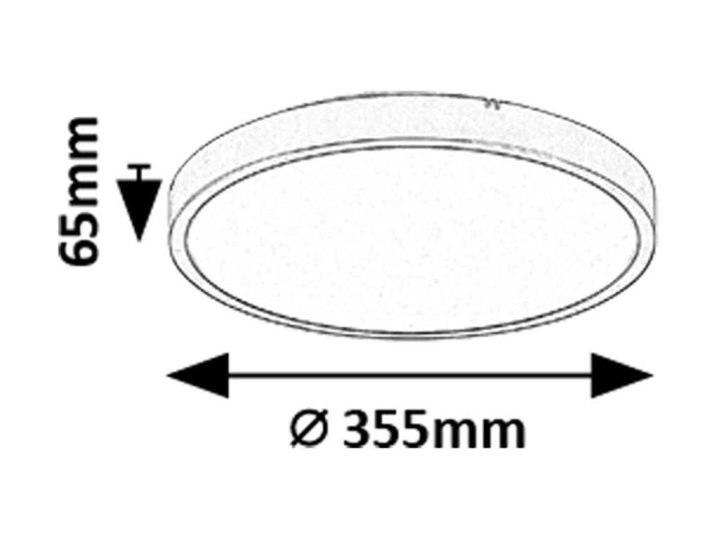Plafoniera LED Rabalux Alenzo nera Ø35 IP44 24W CCT