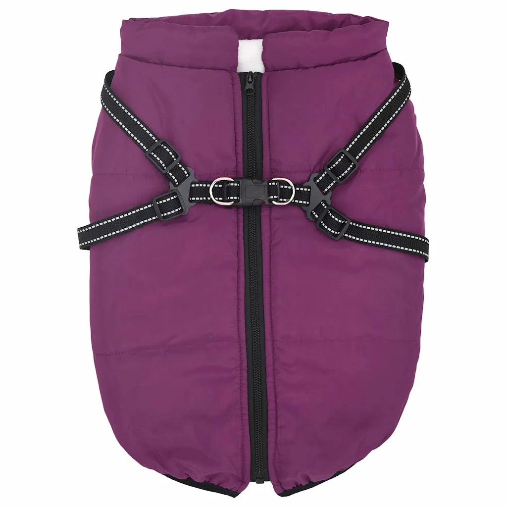 Cappotto Cani Imbracatura Impermeabile Riflettente Viola L48 4019643