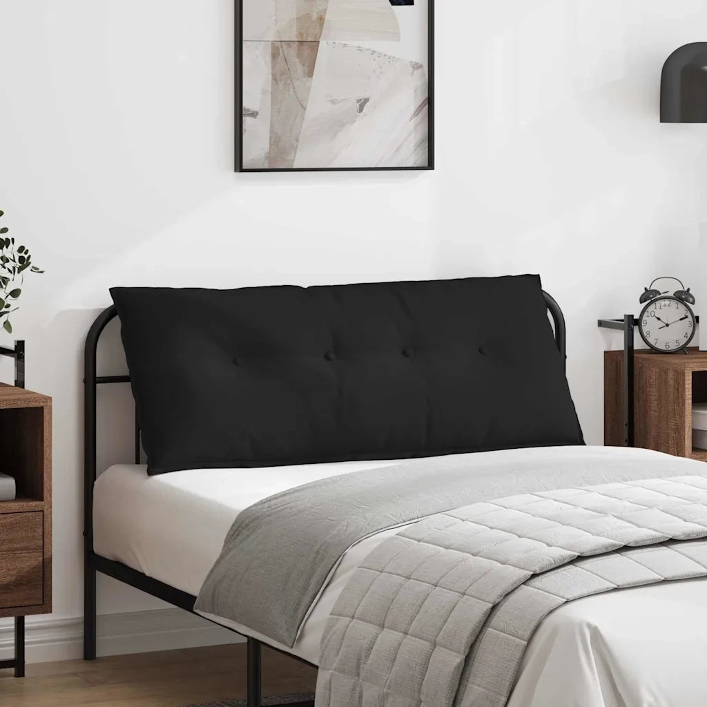 Cuscino per Schiena Nero 120 x 50 cm Tessuto in Microfibra 42014819