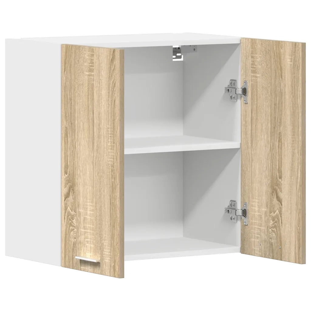 Mobiletto a parete pratico 60 x 31 x 60 cm finitura opaca design moderno legno ingegnerizzato di rovere Sonoma 02_0049692