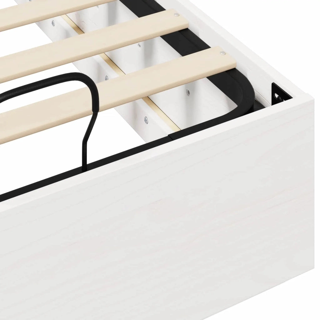 Letto ottomano Bianco 75 x 190 cm Legno di pino massiccio 3418724