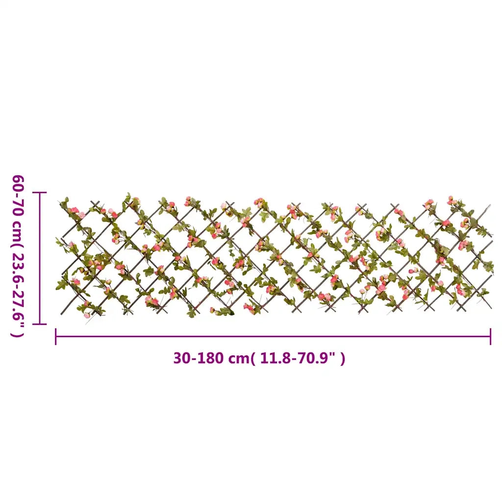 Traliccio Edera Artificiale Espandibile 5pz Rosa Scuro 180x60cm 366579