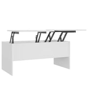 Tavolino da salotto | Tavolino da caff¨¨ | Tavolino da Soggiorno Bianco 102x50,5x46,5cm in Legno Multistrato