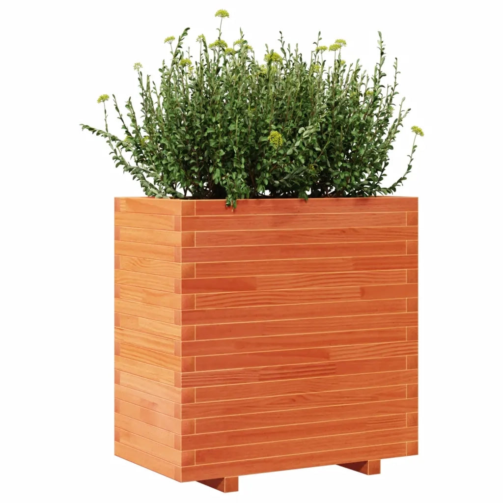 Fioriera Giardino Marrone Cera 70x40x72 cm Legno Massello Pino 3282631
