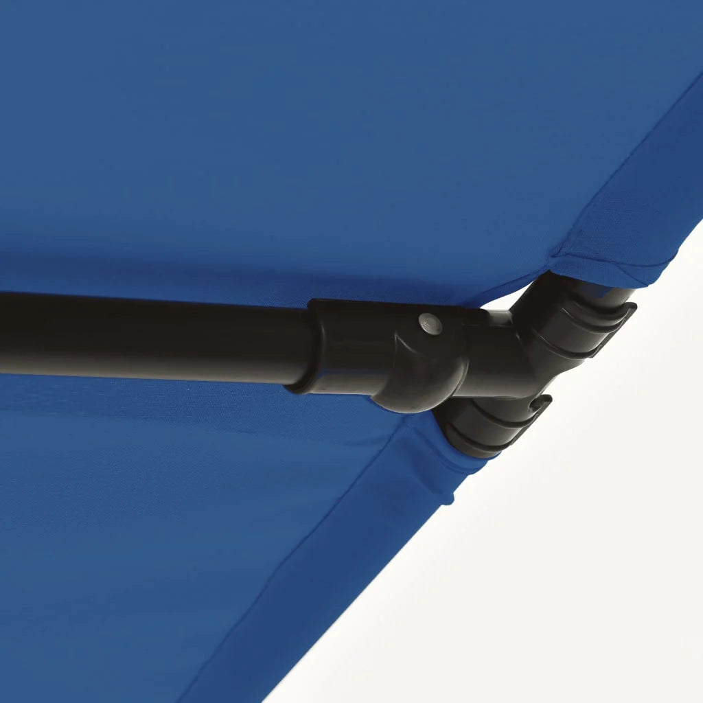 Ombrellone da esterno con palo in alluminio 180 x 130 cm azzurro 02_0008212