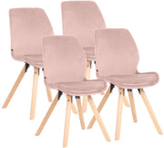 4er Set Stuhl Luna Samt