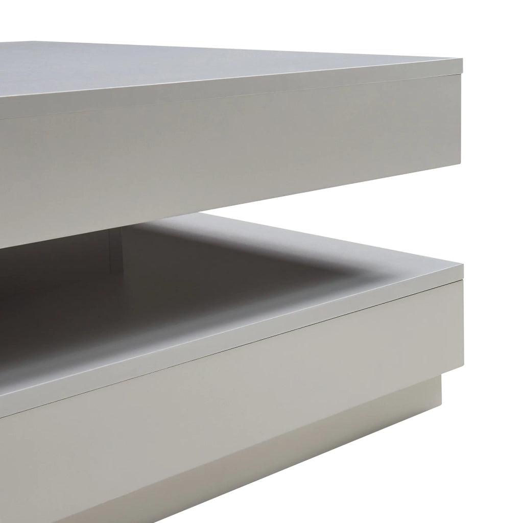 Tavolino da caffè consolle laterale 76 x 76 x 38 cm grigio chiaro 03_0010793