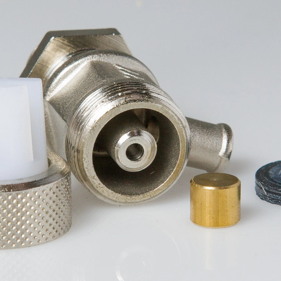 Galleggiante silenzioso in ottone stampato, cappuccio nylon, filetto corto 3/8"  F.A.R.G.